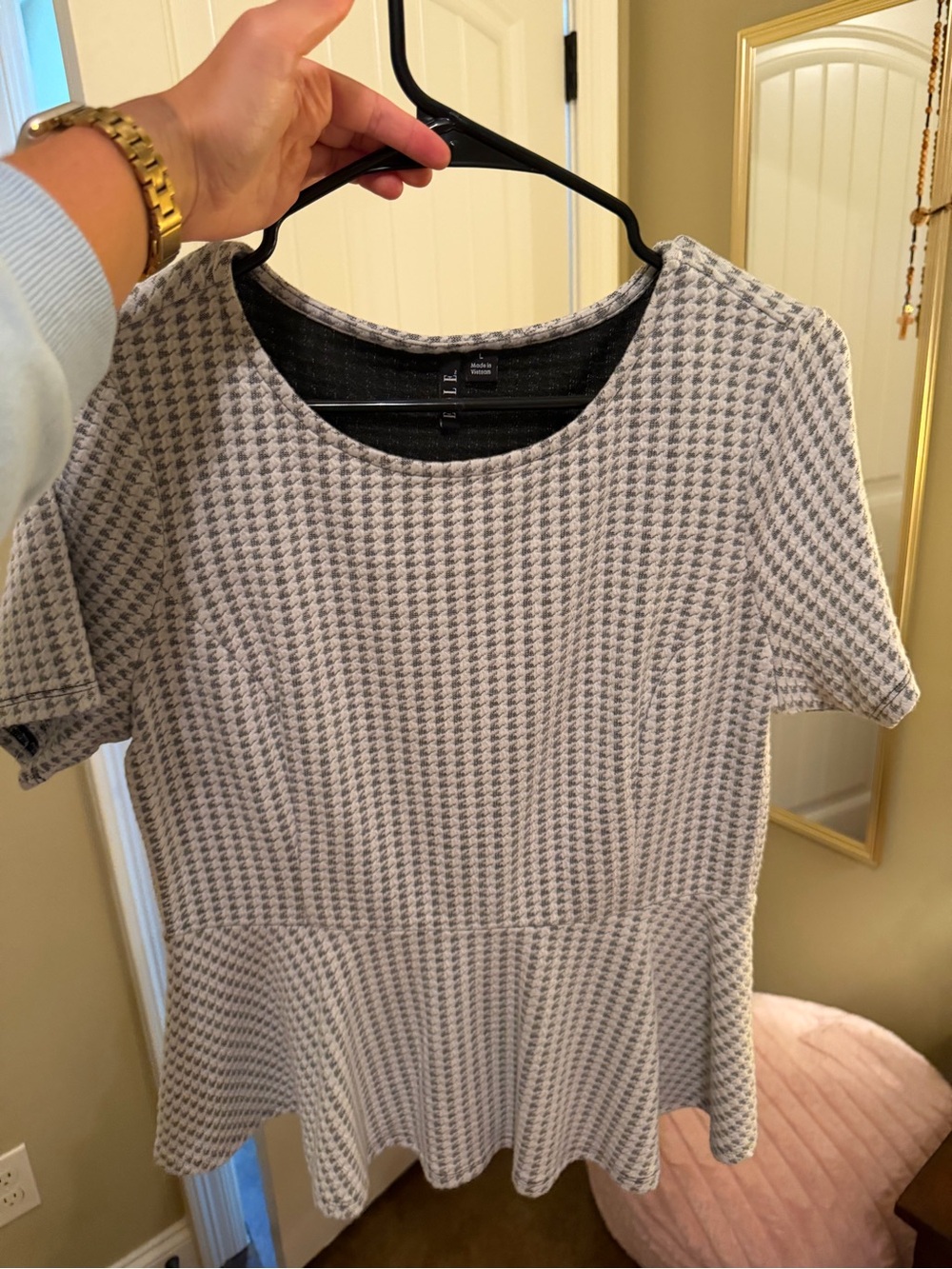 White and Black Elle Blouse